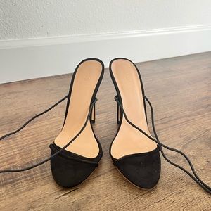 FEMME LA ‘Barely There’ Lace Up Heels